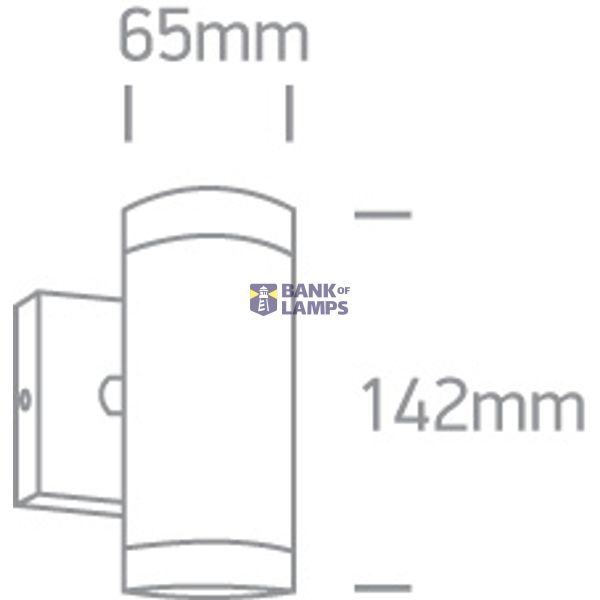 WHITE WALL 2xGU10 10W IP54 image 4
