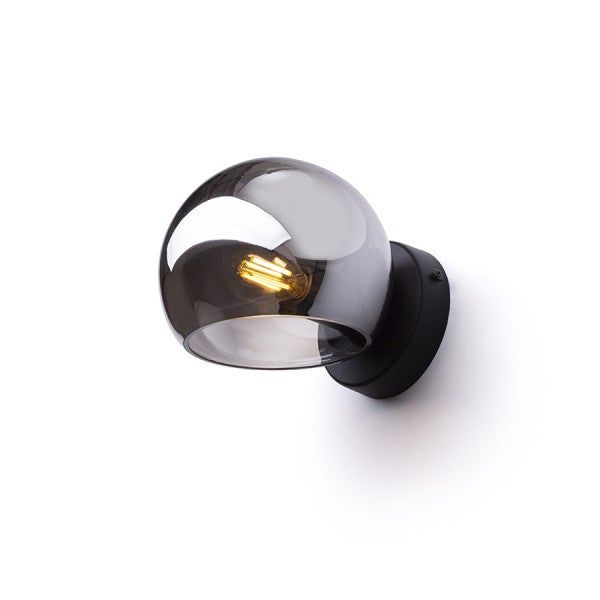 SOLARIS surface mounted smoke-colored glass/black 230V LED E14 7W image 1