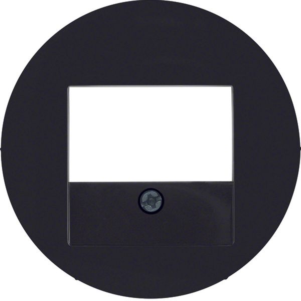 Centre plate TAE cut-out, R.1/R.3/R.classic, black glossy image 1
