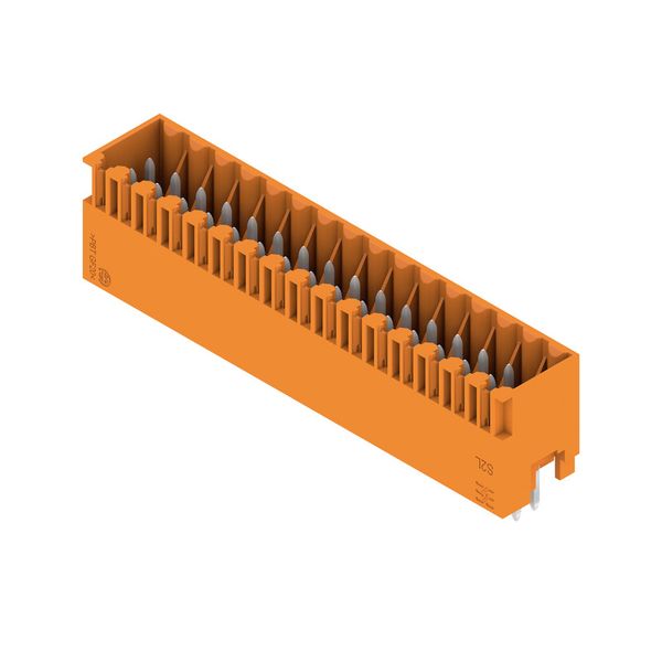 PCB plug-in connector, male header, closed side, THT solder connection, 3.50 mm, Number of poles: 32, 180°, Solder pin length (l): 3.5 mm, tinned, orange, Box image 2