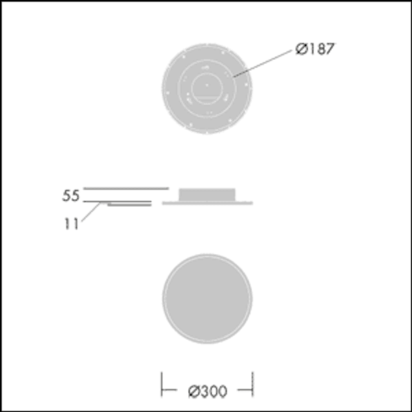OMEGA C LED1500-840 HF R300 - Recessed LED luminaire image 3