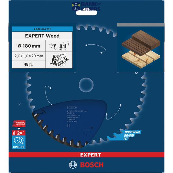 Circular saw blade Expert for Wood 180 x 20 x 2,6 mm, 48 image 2