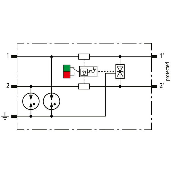 Protection module for 2 single cores BLITZDUCTORconnect w. fault indic image 3