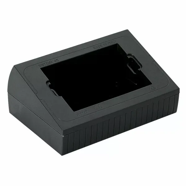 3 gang Noir grey angle box to be used with System 45 3  gang frames image 1