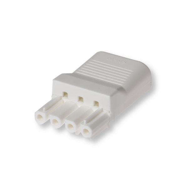 Coupler 4p socket str-rel, narrow, wht image 1