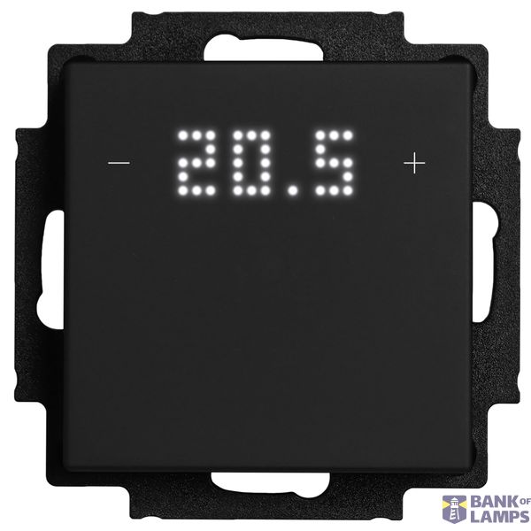 Push button switch, 2-key, 2xtemp., with display, input/output, room thermostat image 1