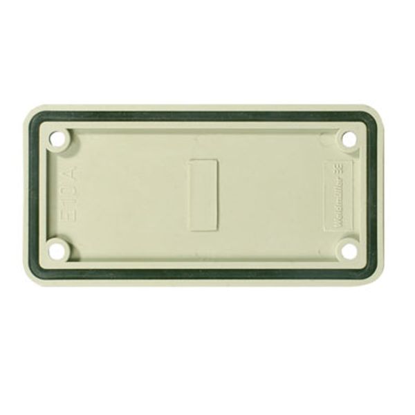 Heavy-duty connectors, Accessories, Cover plate, Size: 4, Plastic, grey image 1