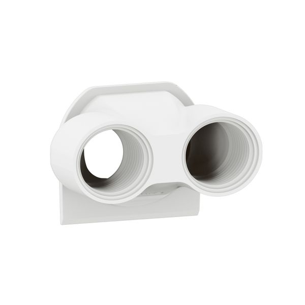 PLEXO CABLE GLAND 2 ENTRIES ISO 20 - WHITE image 1