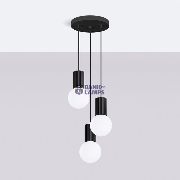 Pendant lamp HALO 3P black image 6