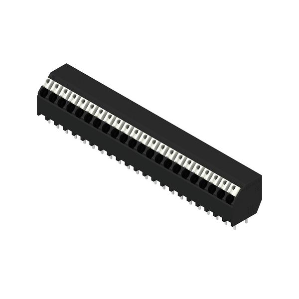 Printed circuit board terminals, 3.81 mm, Number of poles: 22, 135°, Solder pin length (l): 3.5 mm, black, PUSH IN with actuator, Clamping range, max. : 1.5 mm², Tube image 2