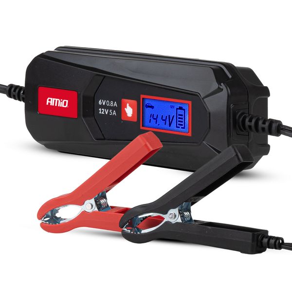 Digital battery charger LEAD ACID LFP MAX 5A 6/12V AMIO-04522 image 1