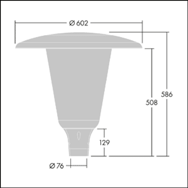ARW 12L105-740 WSC CL CL1 W5 T76 ANT - LED post-top amenity luminaire image 3
