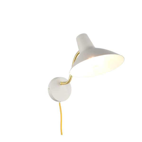 Traveller wall lamp E27 warm grey/matt brass image 1