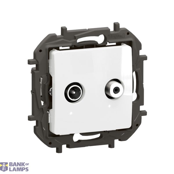 PRISE TV-SAT ETOILE 2CAB BLANC image 1