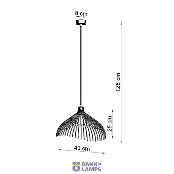 HANGING LAMP UMB BLACK E27 1X60W IP20 image 6