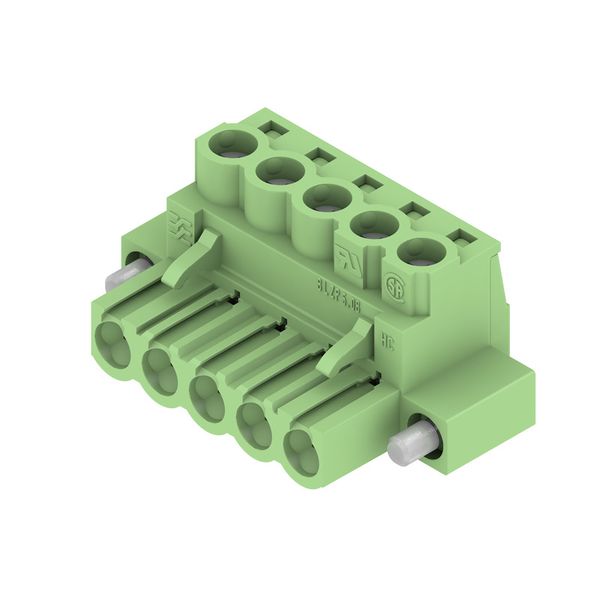PCB plug-in connector, female plug, 5.08 mm, Number of poles: 5, 180°, Clamping yoke connection, Clamping range, max. : 4 mm², Box image 3