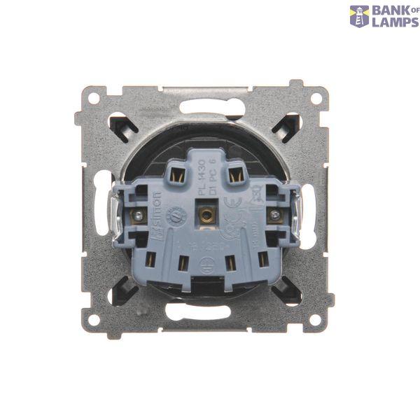 Single shielded computer socket RJ45 category 6 with anti-dust cover, (module), Bronze matt, metalic image 1