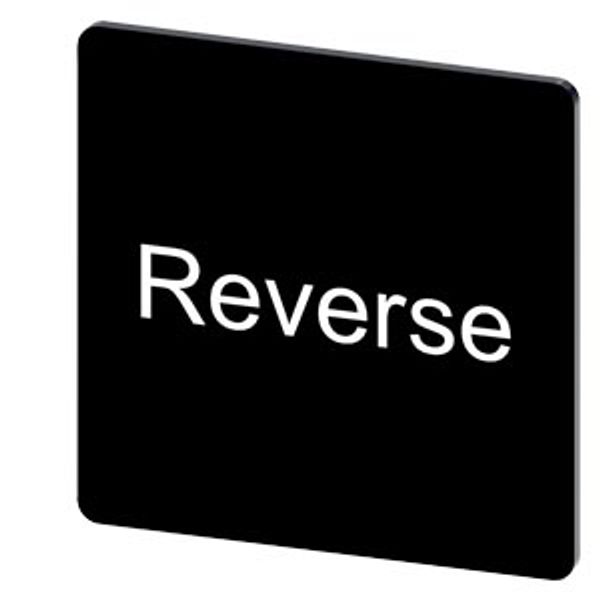 Labeling plate 27 x 27 mm, label black, labeling: Reverse image 1