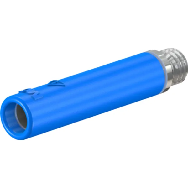 4 mm screw-in adapter, screw connection, blue, 23.1034-23 image 1