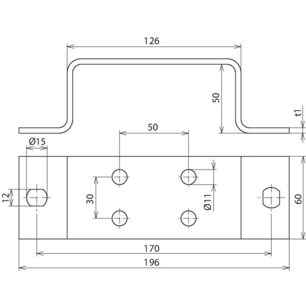 Earthing busbar St/tZn f. equipotential bonding with 2 x 2 terminals image 2