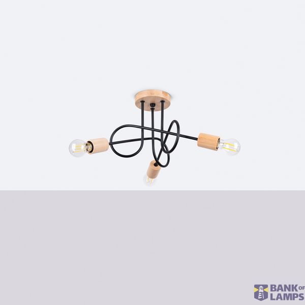 EMBER 3 BLACK CHANDELIER 3XE27 image 12