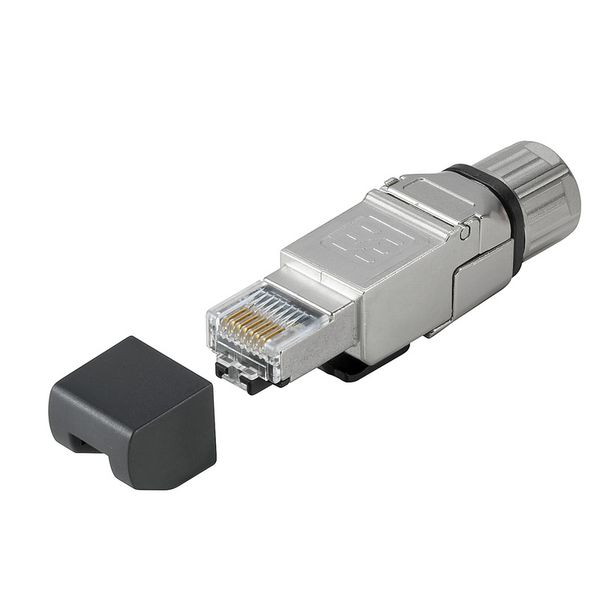 RJ45 plug with piercing contacts, straight, Cable gland, Cat.5 (ISO/IEC 11801), PROFINET image 1