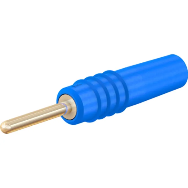 1 mm plug, solder connection, 0.25 mm², blue, 22.2602-23 image 1