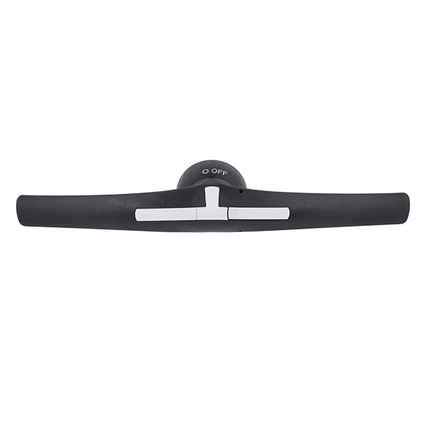 Door-coupling lever handle, padlockable. Black rotating type with screw fixing on door, 94mm/3.7”; □7mm/0.3”. IEC IP65 image 1