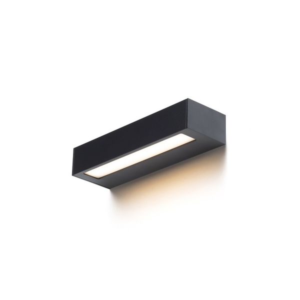 ASTER 25 wall black frosted acrylic 230V LED 2x6W IP65 3000K image 1