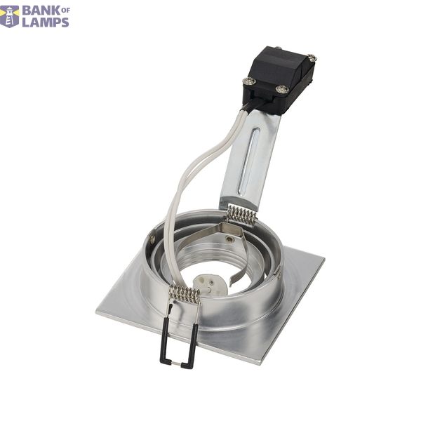 NEW TRIA I MR16 downlight, square, alu brushed, max. 50W, incl. clip springs image 3