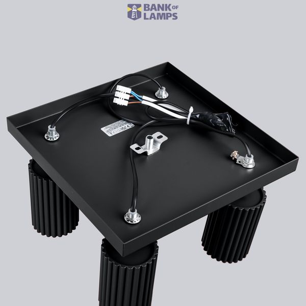 CEILING LAMP WITH FOUR SPOTLIGHTS ON A SQUARE ROSETTLE, CARBON SERIES image 10