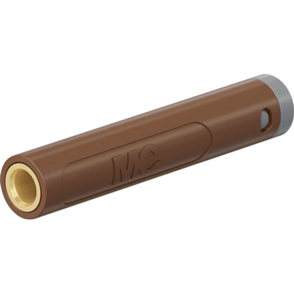 4 mm socket, crimp connection, 1.0 mm², mounting Ø 8 mm, brown, 64.2063-27 image 1