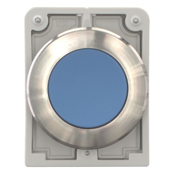M30I-FDR-B Pushbutton, RMQ-Titan, flat, maintained, Blue, blank, Front ring stainless steel image 5