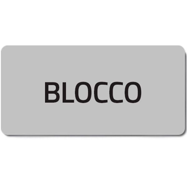 Adhesive label "BLOCCO" image 1