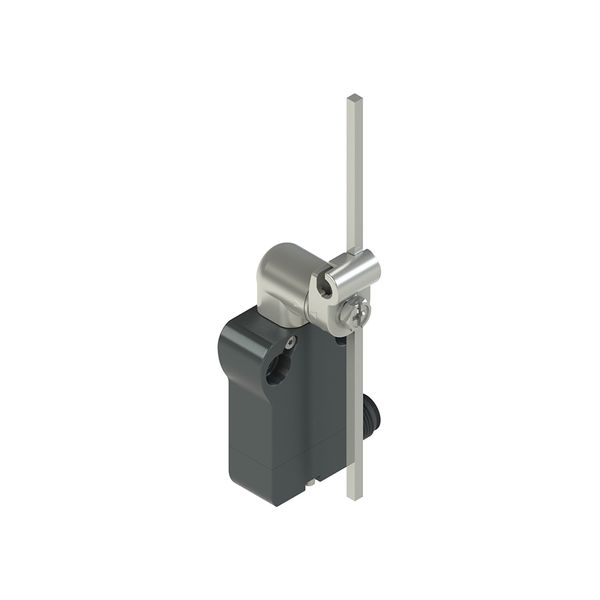 Modular prewired switch with metal revolving lever with adjustable square stainless steel  rod 3x3x125 image 1