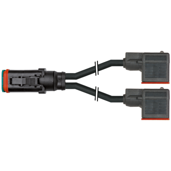 Valve plug MDCY06-4s / 2x valve plug A-18mm Xtreme PUR 2x0.75 bk UL/CS image 1
