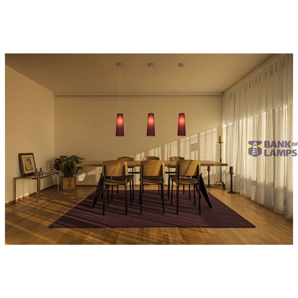 FENDA, lamp shade, conical, wine-red, Ø/H 15/40 cm image 3