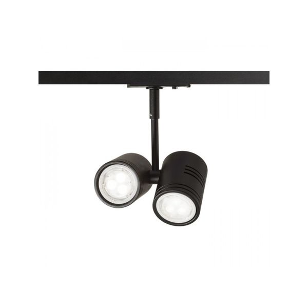 BEEBA II for 1-circuit tracks black 230V LED GU10 2x8W image 1
