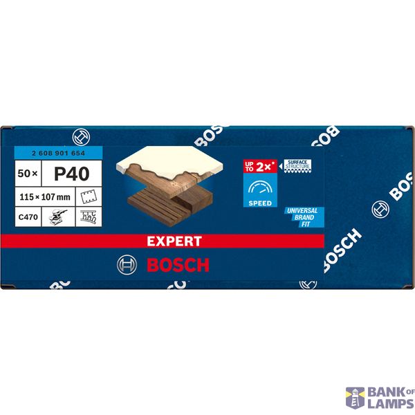 EXPERT C470 Sandpaper 115 x 107 mm, G 40, 50-pc image 2