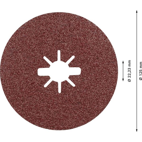 EXPERT R781 Prisma Ceramic X-LOCK Fibre Disc 125 mm, 22.23 mm, G 60 image 1
