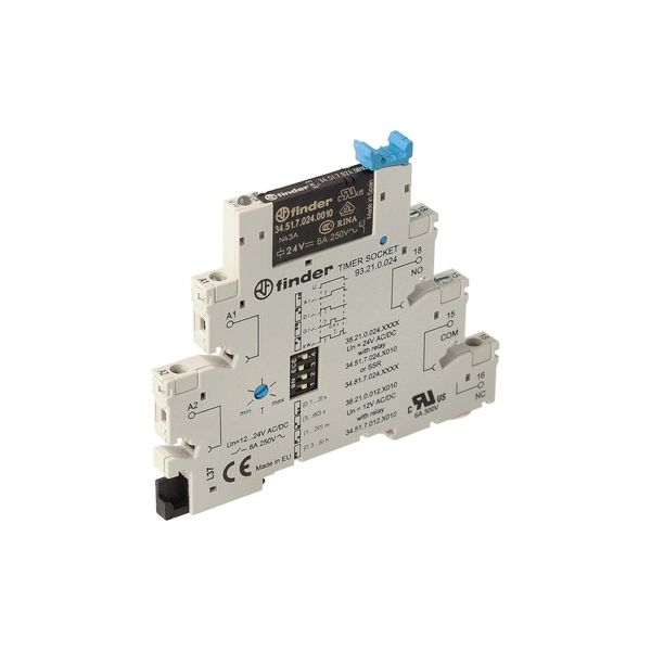 Rel. interface EMR Timer function screw. 6,2mm.1CO 6A/24VUC, AgNi (38.21.0.024.0060) image 5