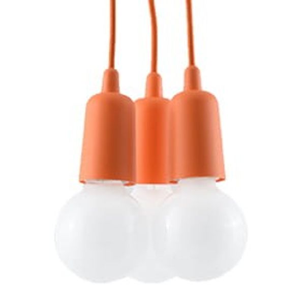 Hanging lamp DIEGO 3 orange E27 3x60W IP20 image 1