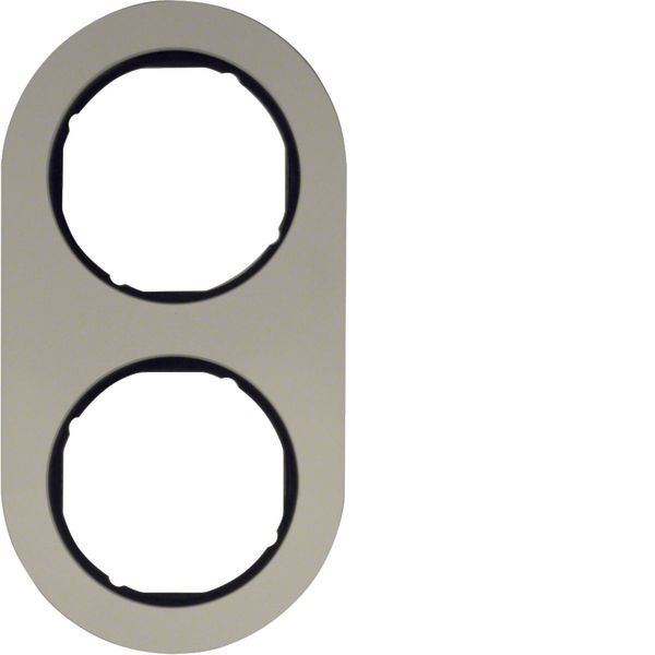 Frame 2gang, R.classic, al./black, al. anodised image 1