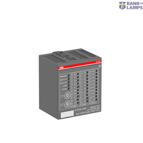 CI521-MODTCP-XC:S500,Busmodul 4AI/2AO/ 8DI/8DO,24VDC,DI:24VDC,DO:24VDC/0,5A, image 1