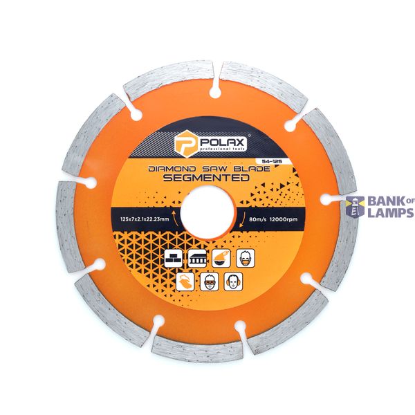 Diamond Segmented Saw Blade 125x7x2.1x22.23 image 1
