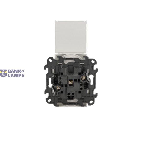 Single switch with backlight LED, (module), Simon 24, IP20/IP44, 10AX, champagne matt image 1