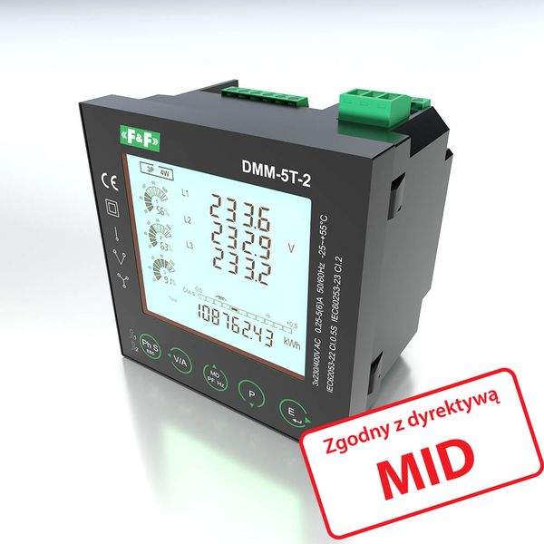 Panel multimeter with Modbus RTU communication; MID-certified. DMM-5T-2 image 10