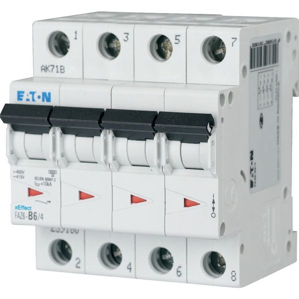 Miniature circuit breaker (MCB), 16 A, 4p, characteristic: B, 6 kA image 4