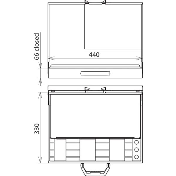 Sheet steel case, empty, f. earth. and short-circ. kit type TI f. CDC  image 2
