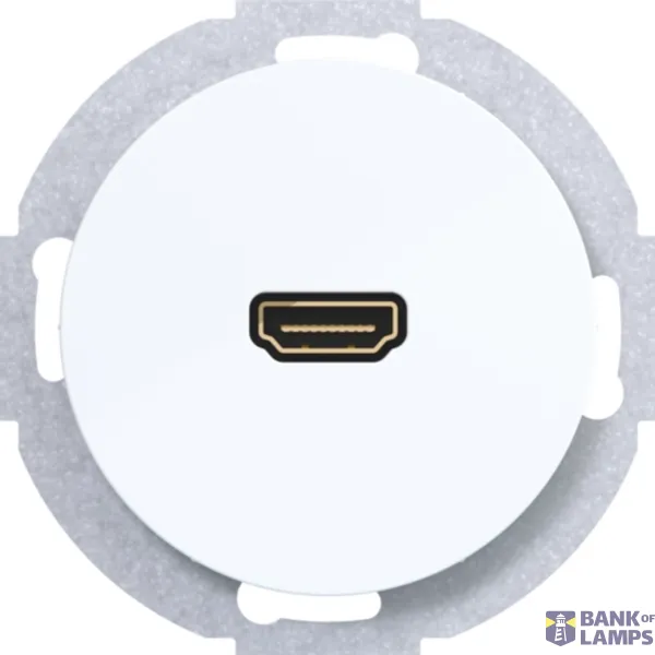 High Definition socket with 90° plug connection R.Classic polar white, glossy image 1